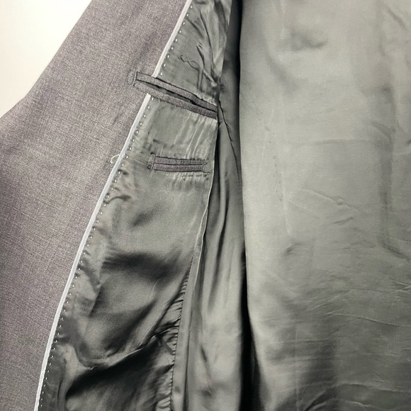 Theory Charcoal Gray Xylo Godsford Stretch Wool‎ 2 Button Suit Jacket Blazer - Picture 7 of 10